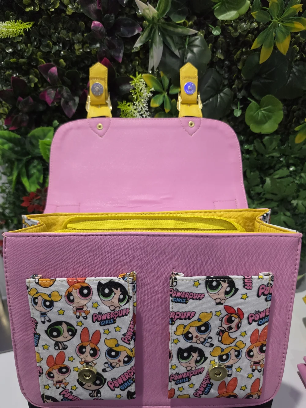 New Powerpuff Girls Pink Kids Satchel Bag with Matching Wallet